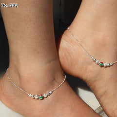 Silver Payal for Women by V One Jewellery