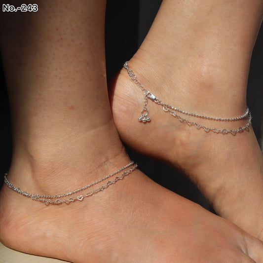 Silver Payal for Women by V One Jewellery