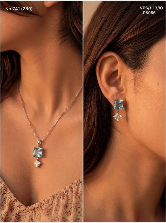 Vihana silver pendant set for women