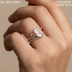 Silver charm glow ring for women