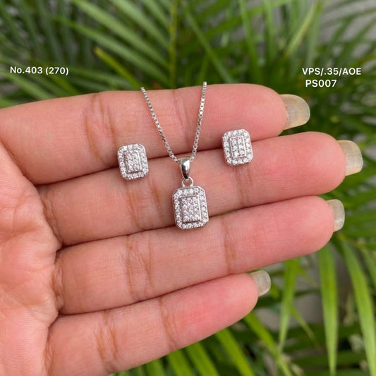 Snowara silver pendant set for women
