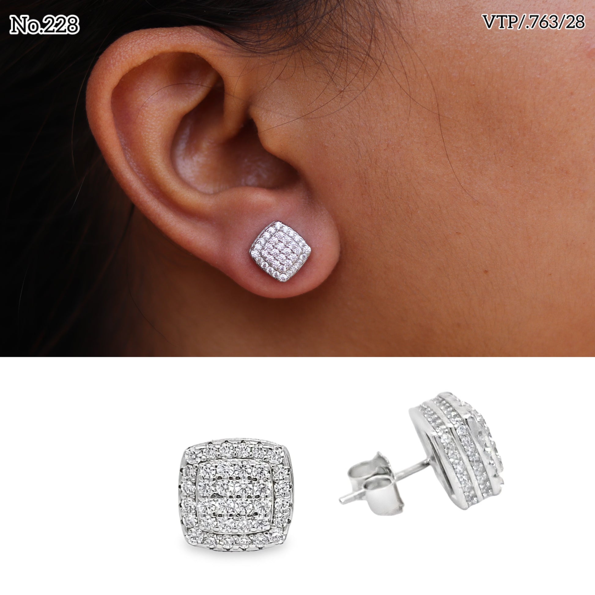 Silver Earrings for Women by V One Jewellery