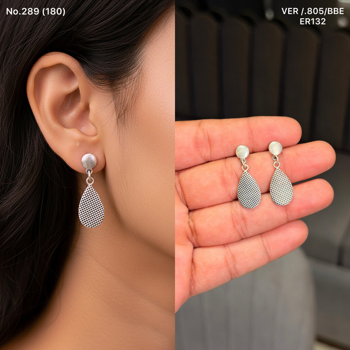 Twilight drizzle silver earrings