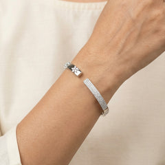 Star princess silver kada for women