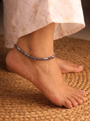 Noor-e-Zewar Silver anklet for women
