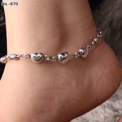 Silver Payal for Women by V One Jewellery