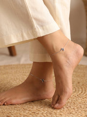 Silver butterflyvine Payal for women