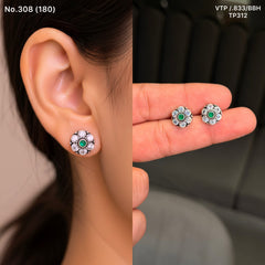 Vintage bloom silver stud