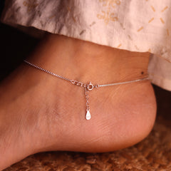 Celestial Bunches silver payal for women