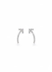 Arrow gleam silver stud
