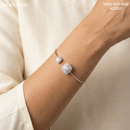 Tarika silver kada for women