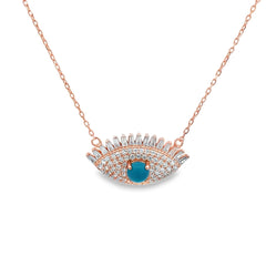 Oculis silver chain pendant