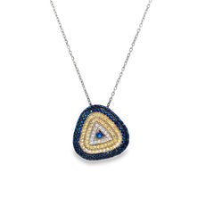 Ferizz nazar silver chain pendant