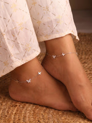 Silver butterfly heaven Payal for women