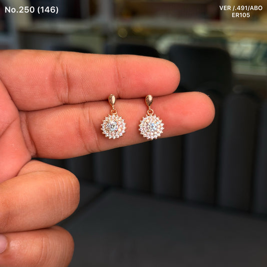 Solar glow silver earrings