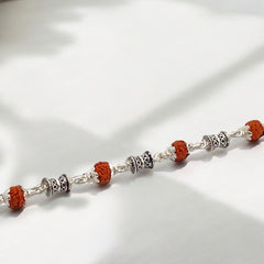 Silver Damroo Rudraksha Bracelet