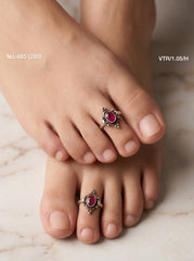 Sweet blossom silver toerings for women