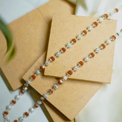 Silver Moti Rudraksha Mala