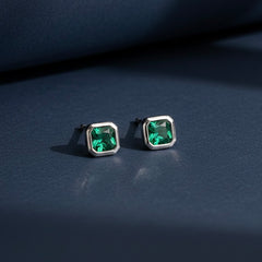 Mint shine silver stud