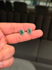 Zest green silver stud
