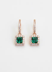Celestia mint glow silver earrings