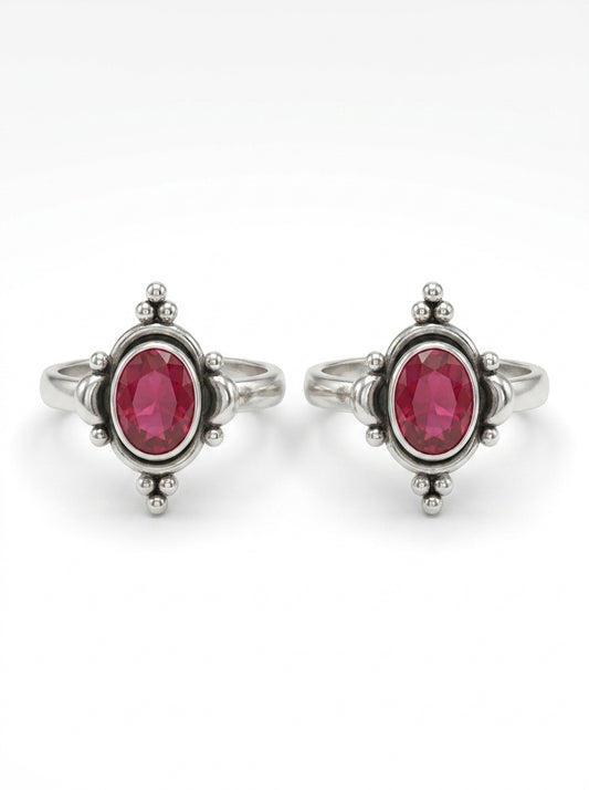 Sweet blossom silver toerings for women