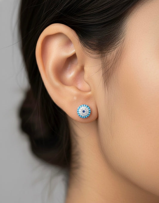 Astra blue silver stud