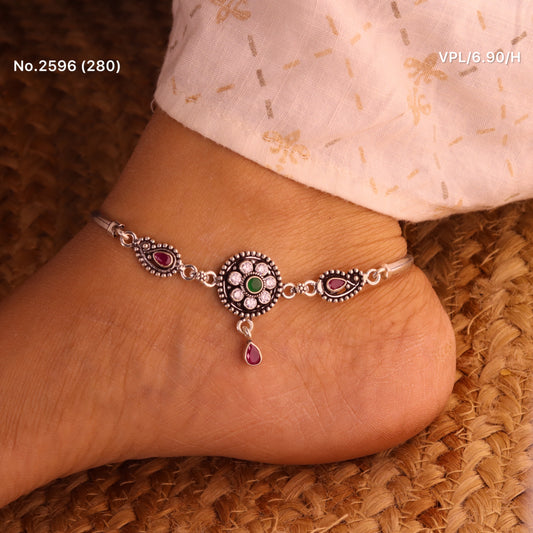 Gulbahar silver Payal for women
