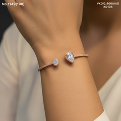 Majestic dew silver kada for women