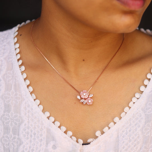 Ethereal Rose MOP Pendant Set for Women