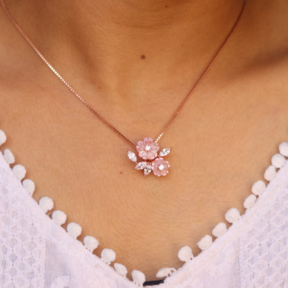 Ethereal Rose MOP Pendant Set for Women