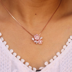 Ethereal Rose MOP Pendant Set for Women