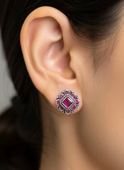 Violet grace silver stud