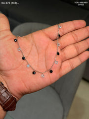 Celestial contrast silver chain pendant