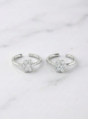 Moonlit charm silver toerings for women