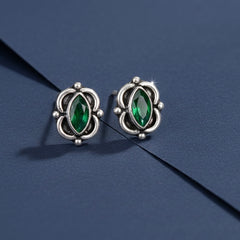 Zest green silver stud