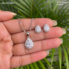Myra Silver Pendant set for women