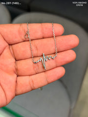 Lifeline charm silver chain pendant