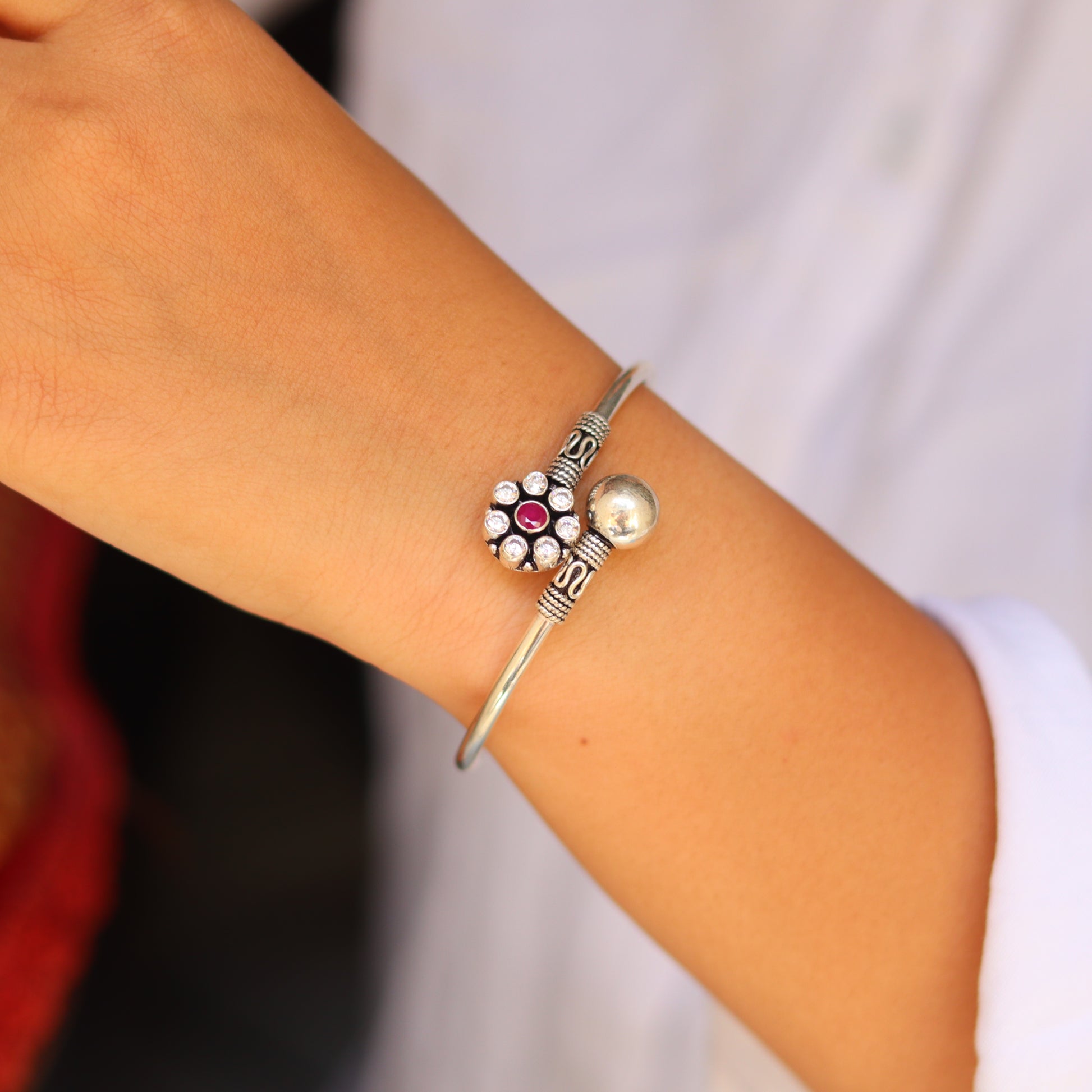 Silver Kada for Women - V One Jewellery