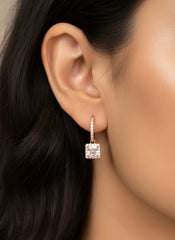 Meher stone silver earrings