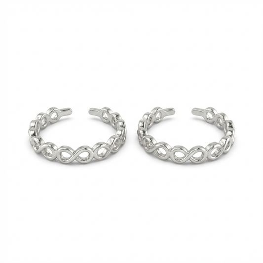Linkora silver toerings for women