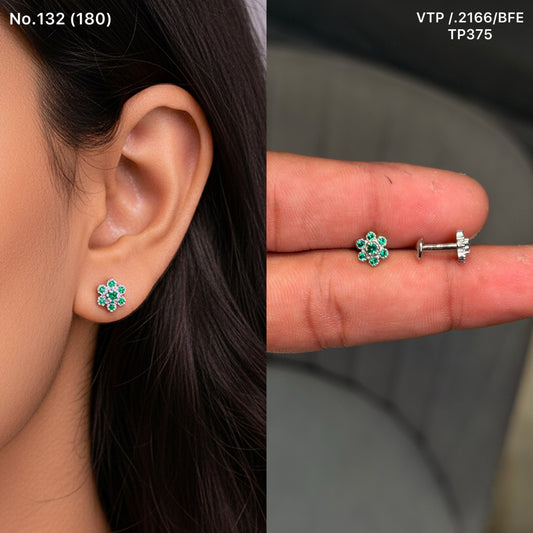 Spring bud silver stud