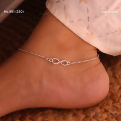 Akshara infinity silver Payal for women