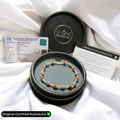 Silver Om Rudraksha Bracelet
