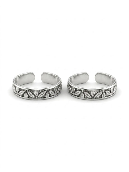 Veda silver toerings for women