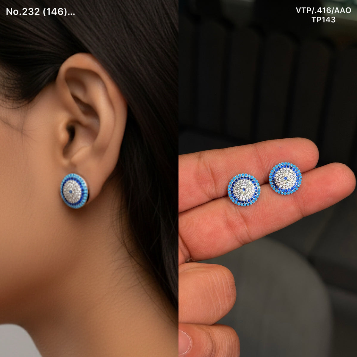 Aira Bloom silver Stud