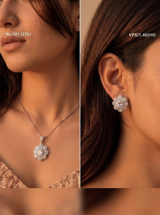 Vihana silver pendant set for women