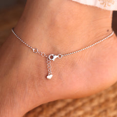 KnotBeads Silver Payal for Women
