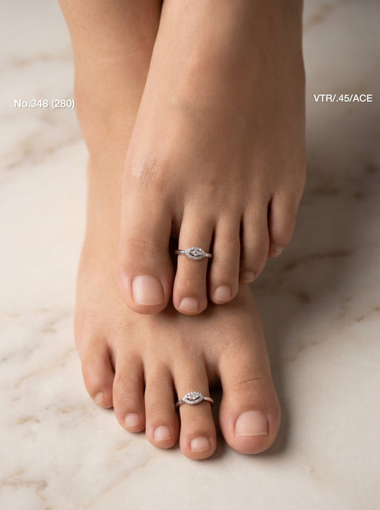 Elegant touch silver toerings for women