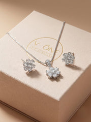 Starshine silver pendant set for women